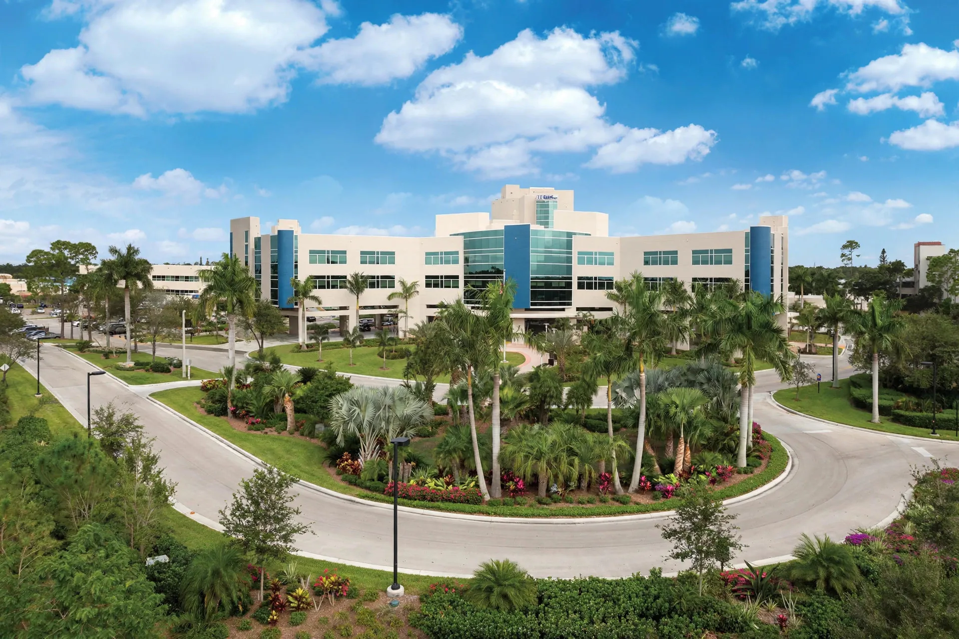 Hospital exterior with palm trees in Pembroke Pines, Florida — Rafferty Domnick Cunningham & Yaffa
